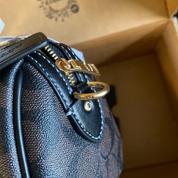 Coach Black Mini Bag with Gold Accents - Picture 7 of 9